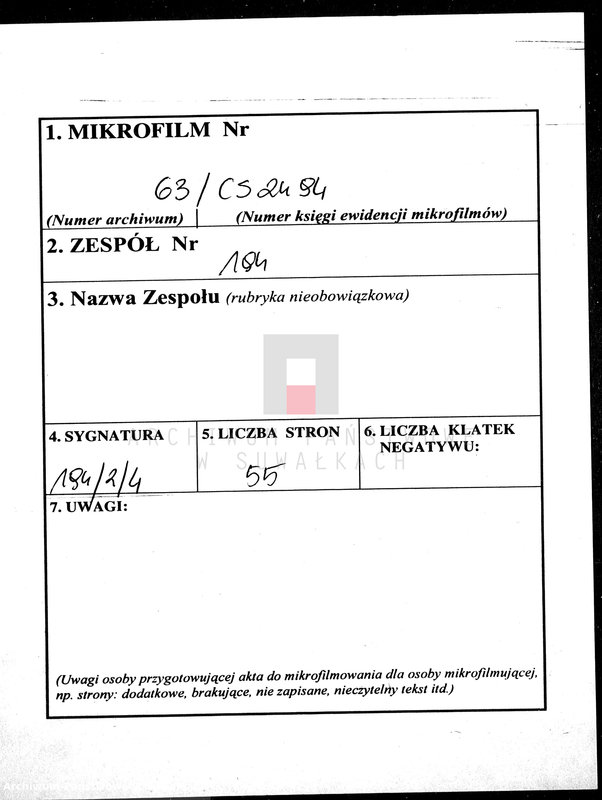 Obraz 2 z jednostki "Dowody wyz. Ewang. - augsb. Suawłki 1872"