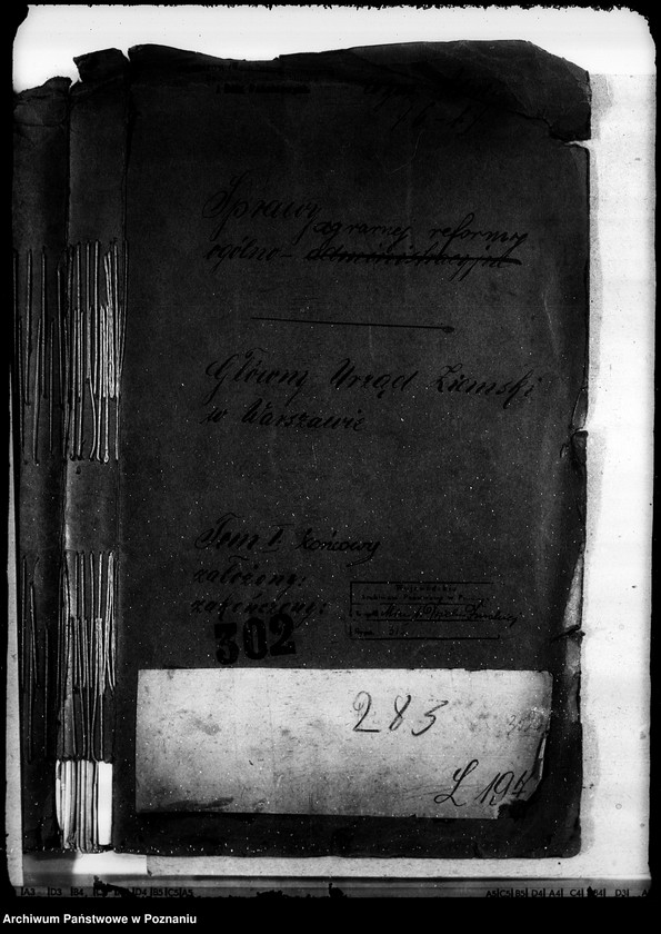 image.from.unit.number "Sprawy agrarnej reformy Główny Urząd Ziemski w Warszawie"