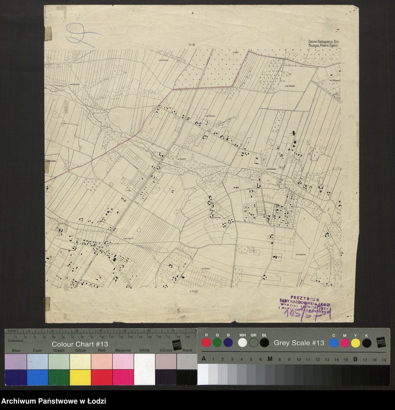 Obraz 1 z jednostki "Zmniejszenia fotograficzne planu miasta Łodzi i okolic 1:5000. Sekcja V D"