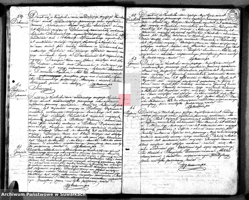 image.from.unit.number "[Księga akt urodzeń, małżeństw i zgonów wyznania rzymskokatolickiego w Kaletniku] 1861 r."