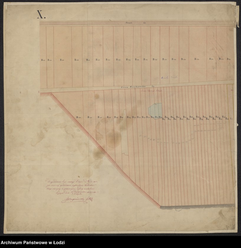 Obraz 10 z jednostki "Odrys pomiaru miasta rządowego Zgierz w gubernii warszawskiej, powiecie łęczyckim położonego ..."