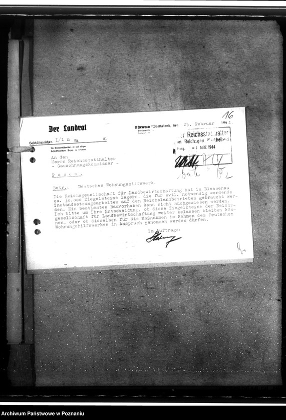 Obraz 20 z jednostki "Beschlagnahme von Baustoffen"