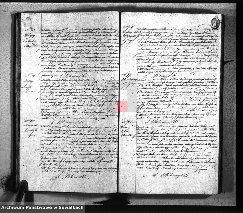 image.from.unit.number "Duplikat parafij wiżayńskiey z roku 1832"