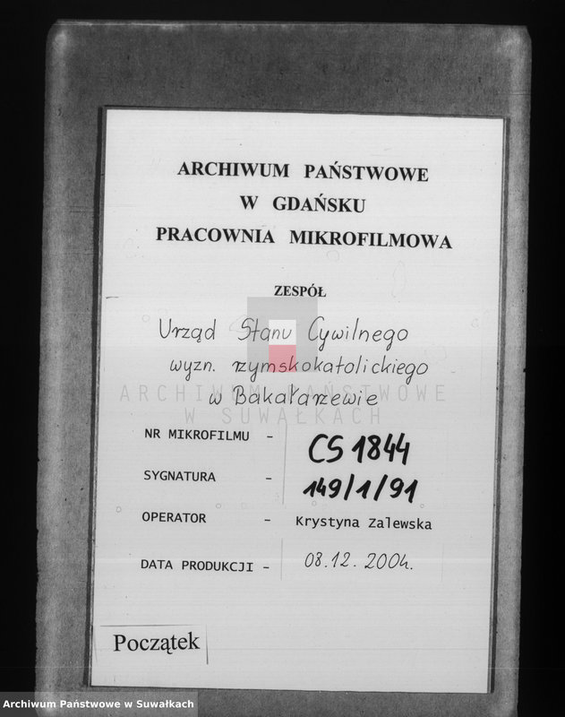 Obraz 1 z jednostki "Duplikat Bakalarževskogo Rim. Kat. prichoda Uroždennych, Brakosočetavšich i Umeršich s 1888 g."