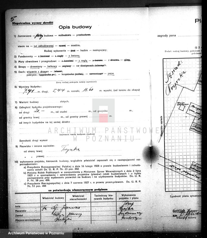 image.from.unit.number "Projekt na pobudowanie spichlerza zbożowego dla firmy G. Jonas w Kobylinie pow. krotoszyński"
