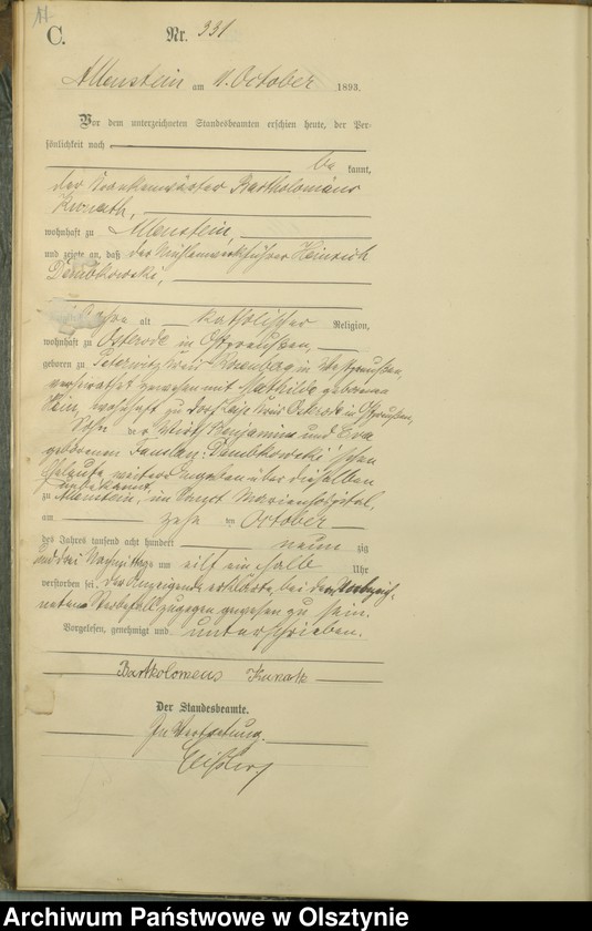 image.from.unit.number "Sterbe-Haupt-Register Tom II,Nr 316 - 463"