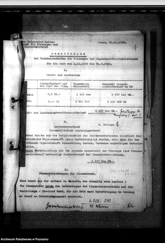 Obraz 12 z jednostki "Zarządzenia i korespondencja w sprawie opieki społecznej, zwłaszcza jej finansowania"