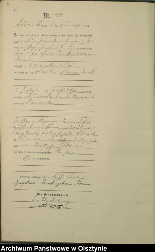 image.from.unit.number "Sterbe-Haupt-Register Tom II, Nr 398-510"