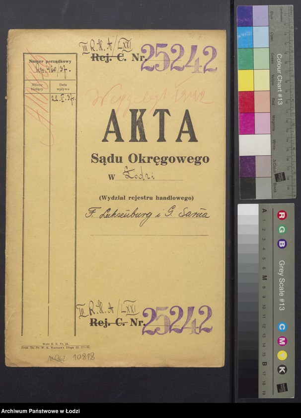 Obraz 2 z jednostki "Frajda Luksenburg, Gerszon Sarna- skład papieru"