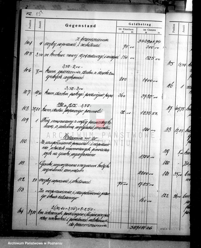 Obraz 19 z jednostki "Sprawy budowlane majątku Kunowo powiat inowrocławski"