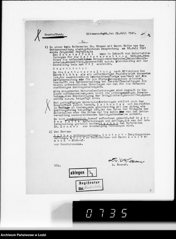 Obraz 20 z jednostki "Rüstungsinspektion des Wehrkreises XXI Abt.Verwaltung.[Korespondencja w sprawie przydziału żelaza]"