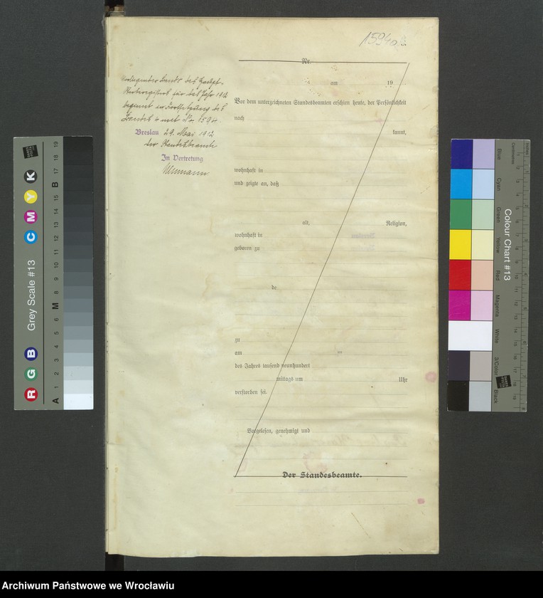 image.from.unit.number "Sterbe Haupt Register Standesamt Breslau III 1912 Band 5"