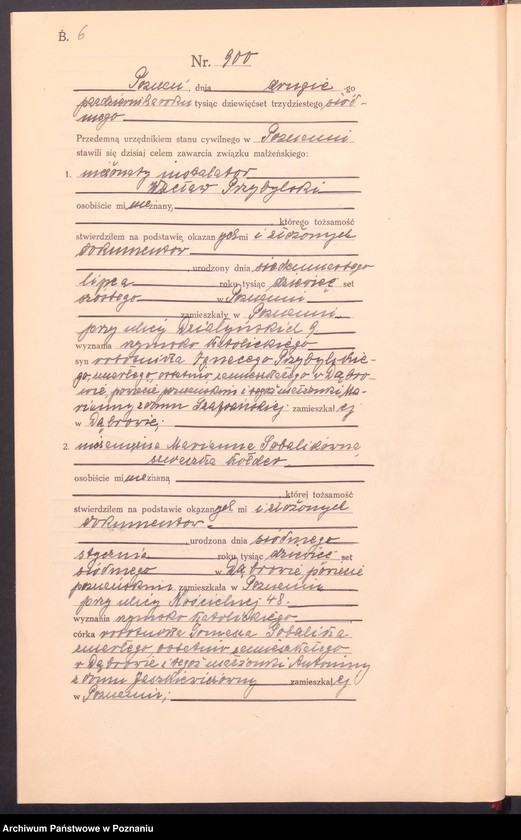 Obraz 8 z jednostki "Księga miejscowa małżeństw tom IV [Rejestr główny małżeństw]"