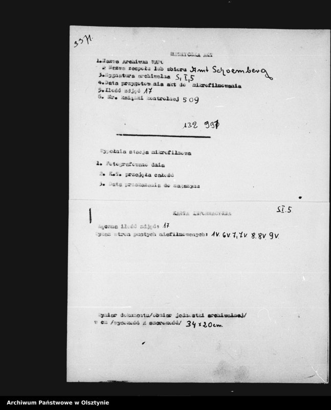 image.from.unit.number "Register über zwei Schönbergische Ambtsbücher von 1693-1671 und Specyfication der im Ambte vorhandenen Acten von 1705-1721 und 9 Rescripta"