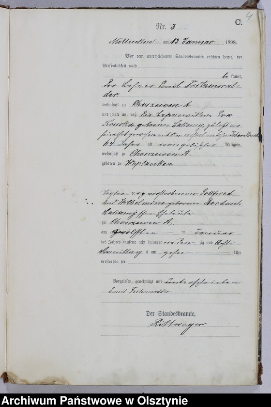 image.from.unit.number "Sterbe-Haupt-Register Nr 1 - 77 i 1 - 76"