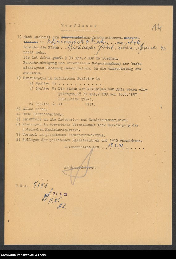 Obraz 16 z jednostki "Jakób Brzeziński – sprzedaż win i wódek"