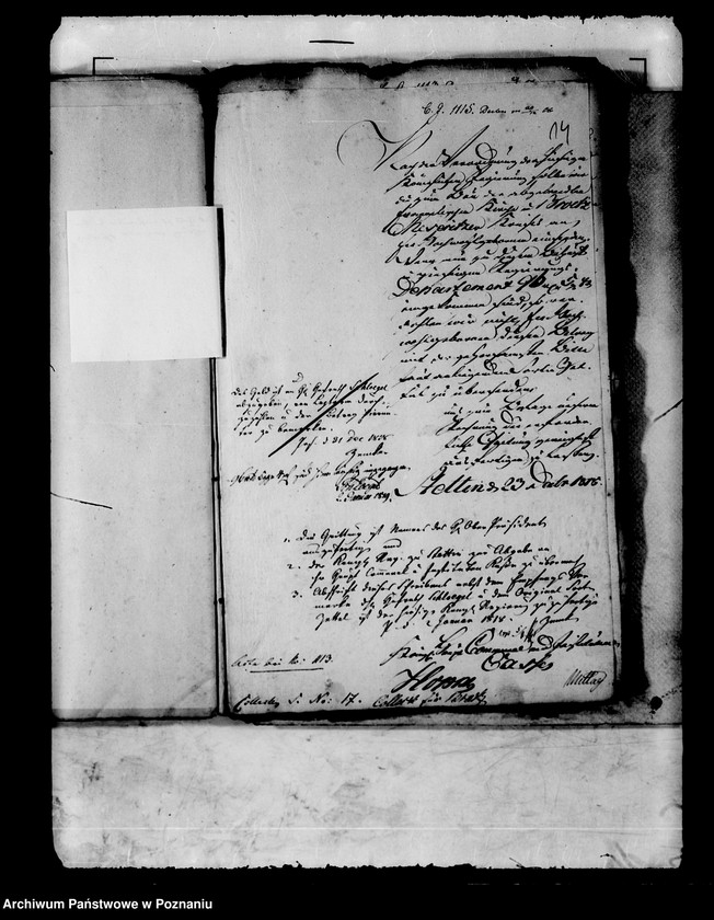 Obraz 19 z jednostki "Die Ausschreibung einer allgemeinen Kirchenkollekte zur Vollendung des Baues der abgebrannten evangelischen Kirche zu Brätz /Brójce/."