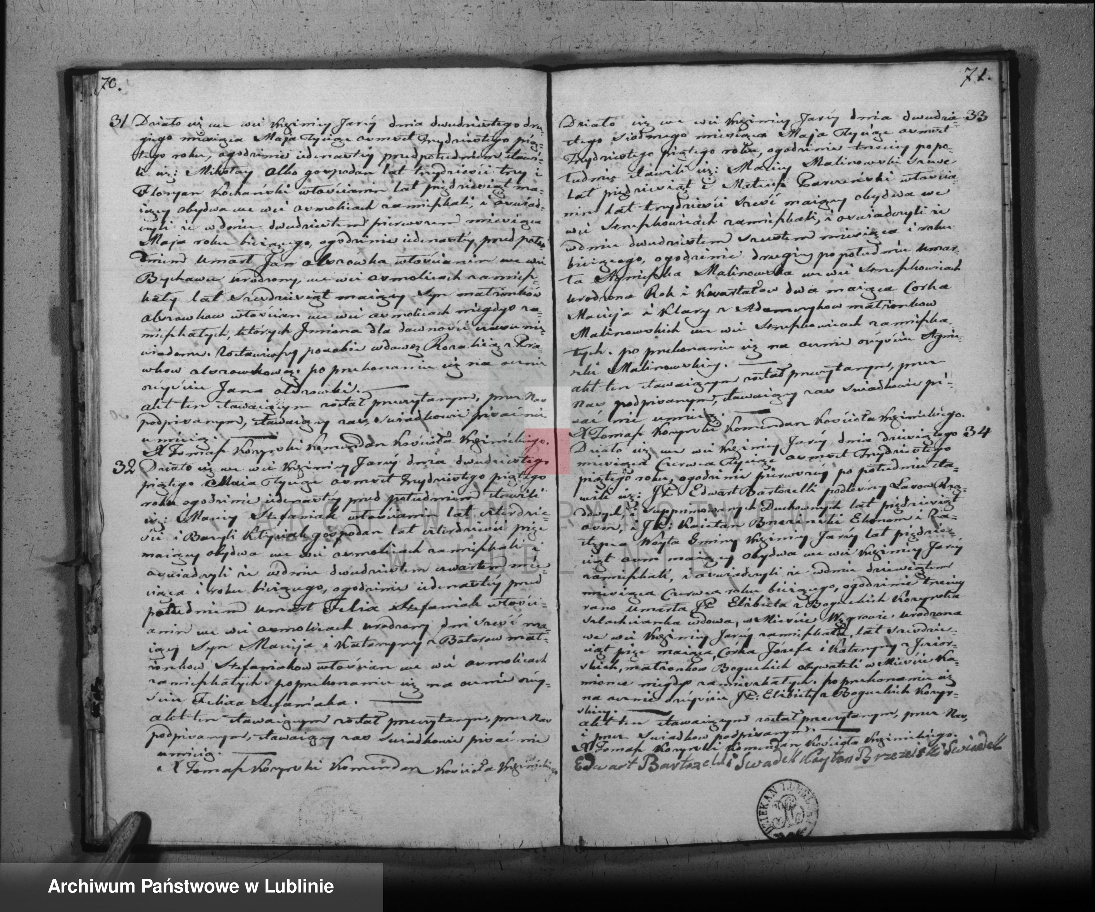 Skan z jednostki: Księga urodzeń, małżeństw i zgonów