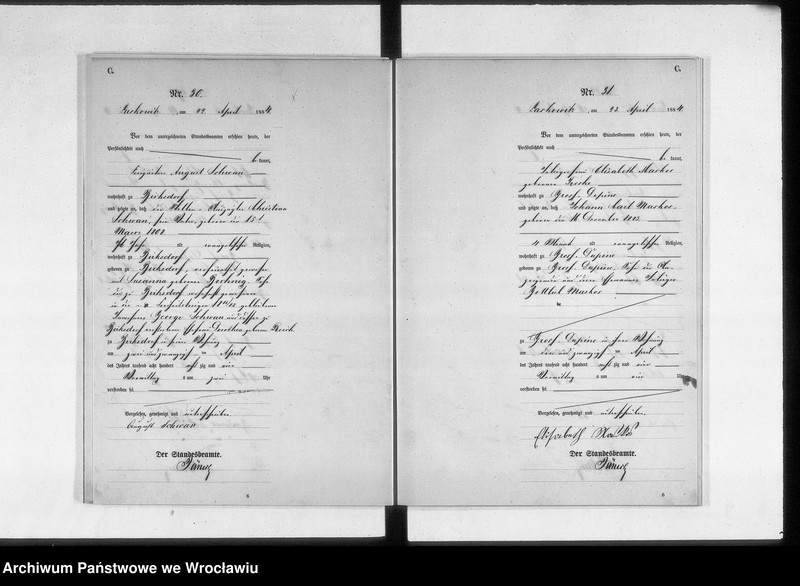 image.from.unit.number "Sterbehauptregister des Standesamtes Laskowitz 1884"
