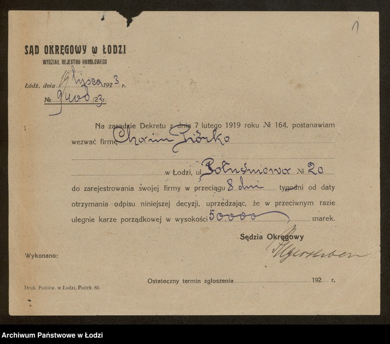 Obraz 3 z jednostki "Chaim Piórko i S-ka- wykończalnia"