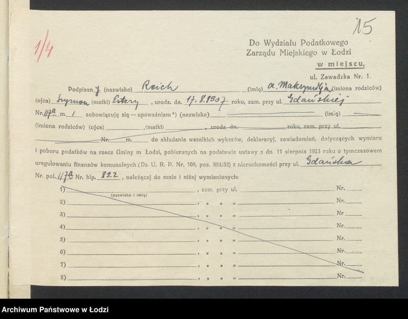 image.from.unit.number "Księga inwentarzowa nieruchomości m. Łodzi ul. Gdańska"