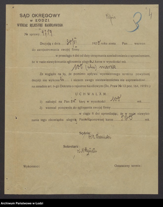 Obraz 6 z jednostki "Judel Fisz, Fajtel Berman- Judel Fisz i S-ka- wyrób i sprzedaż manufaktury"