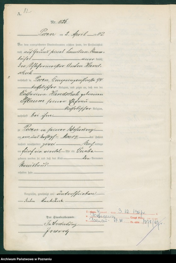 Obraz 15 z jednostki "Księga miejscowa urodzeń t. III"