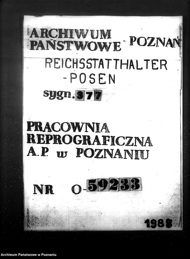 Obraz 1 z jednostki "Plany, korespondencja i statystyka w zakresie planowania przestrzennego w Kraju Warty"