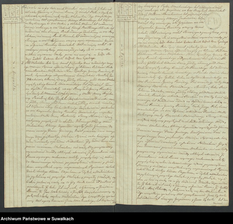 image.from.unit.number "Akta małżeńskie gminy puńskiey od pierwszego stycznia do dnia ostatniego grudnia 1815 roku."