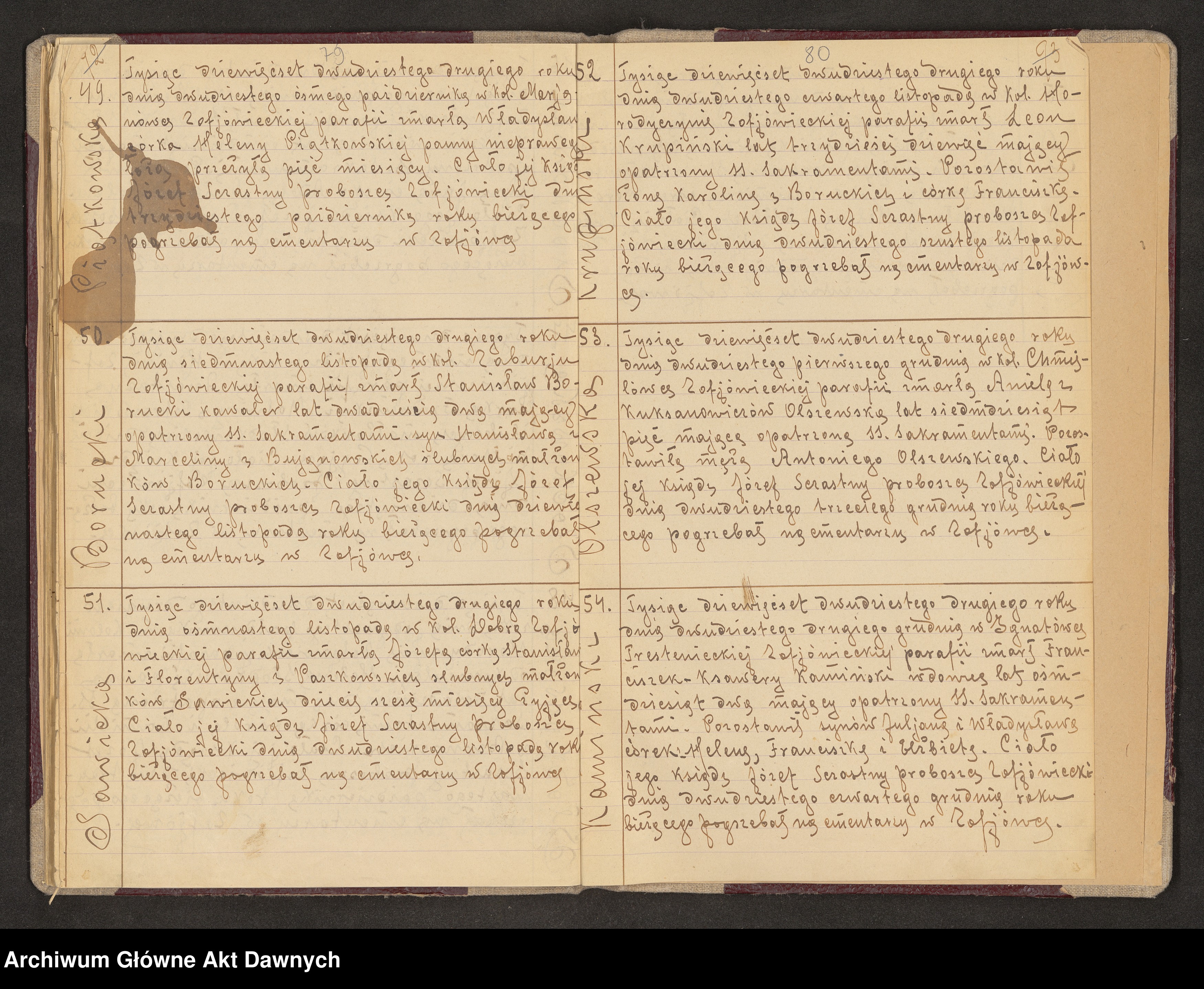 Skan z jednostki: Parafia: Zofiówka. Dekanat: Łuck. Księga metrykalna urodzeń, ślubów, zgonów