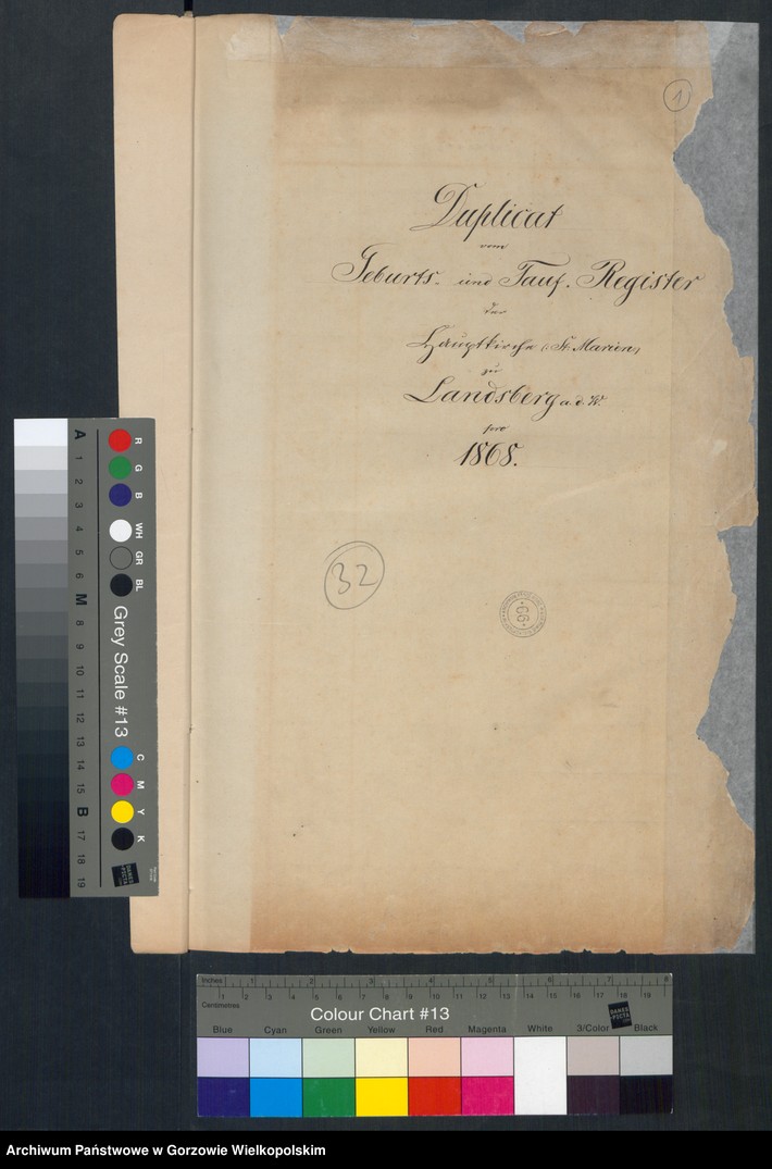 image.from.unit.number "Duplikate der Hauptkirche zu Landsberg an der Warthe (zawiera także księgę zgonów Konkordien, reformirte und Militair Kirchen Gemeinde z 1868 r.)"