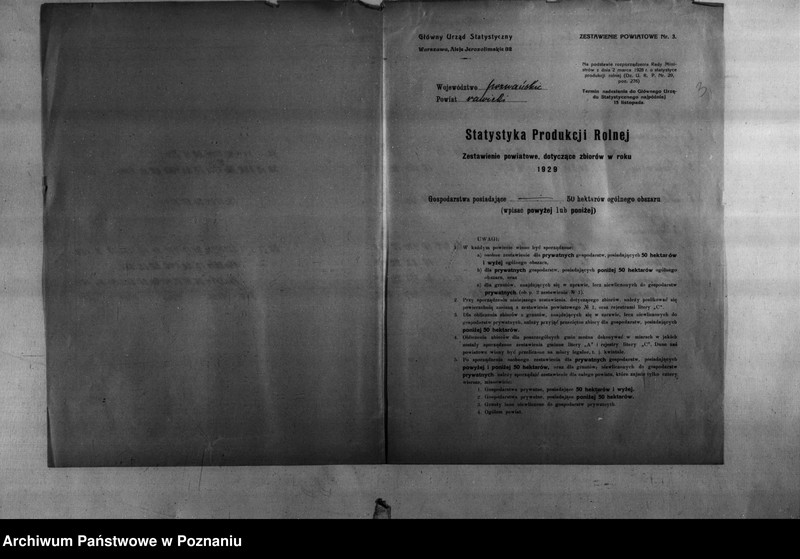 Obraz 5 z jednostki "/Statystyka produkcji rolnej - zestawienie powiatowe - Rawicz"