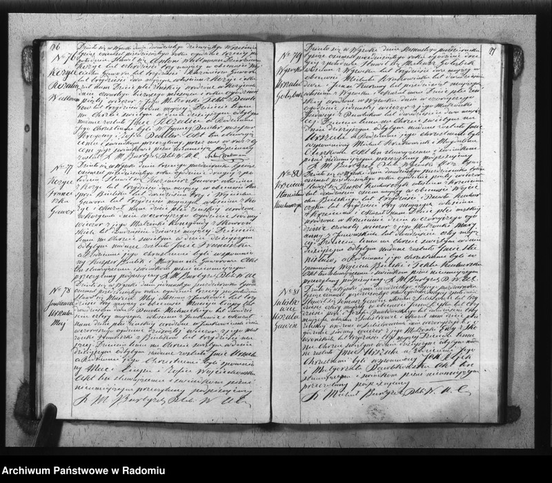 image.from.unit.number "Duplikat akt Religijno - Cywilnych Urodzonych, Zaszlubionych i Zmarłych Parafii Wysoka spisanych za rok 1850"