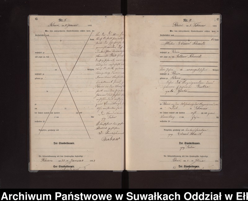 image.from.unit.number "Sterbe-Neben-Register des Preussischen Standes-Amtes Rhein Kreis Loetzen"