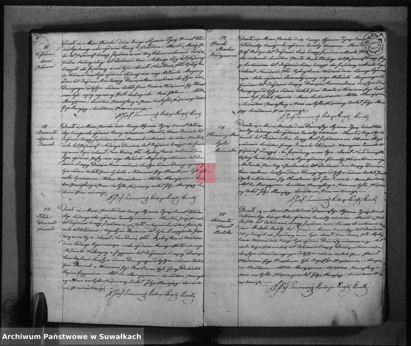 image.from.unit.number "Księga duplikat urodzonych, zaślubionych i umarłych w parafii katolickiej Puńsk na rok 1848"