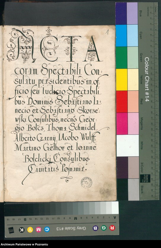 Obraz 3 z jednostki "Acta coram spectabili consulatu praesidentibus in officio seu iudicio ...consulibus."