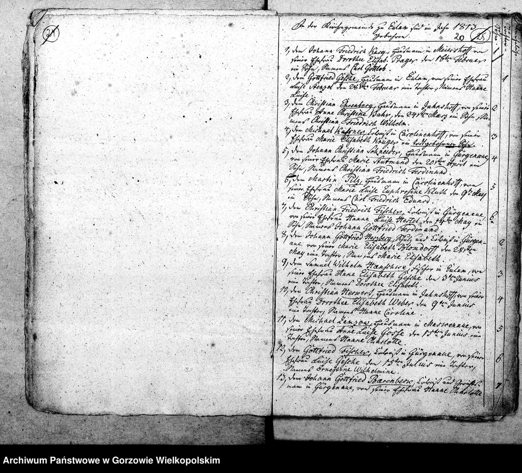 image.from.unit.number "Duplikate der Kirchenbücher von Parochie Eulam: Eulam (Ulim), Seidlitz (Siedlice), Egloffstein (Łagodzin), Friedrichsthal (Głożyna), Derschau (Dzierżów), Leopoldsfahrt (Stężyca), Rodenthal (Prądocin), Klementenschleuse (Strzegowa), Johannishof, Karlsthal (Gubiniec), Borchertsruhe, Meyershof (Kłodno), Karolinenhof, Neusoest (Nowy Dwór), Maskenaue, Borchertsfleiss, Gürgenaue (Niwica), Windmühle bei Eulam, Jahnshof."