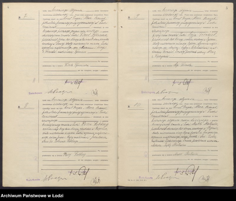 Obraz 5 z jednostki "Akta zgonów od numeru 1 do numeru 999"