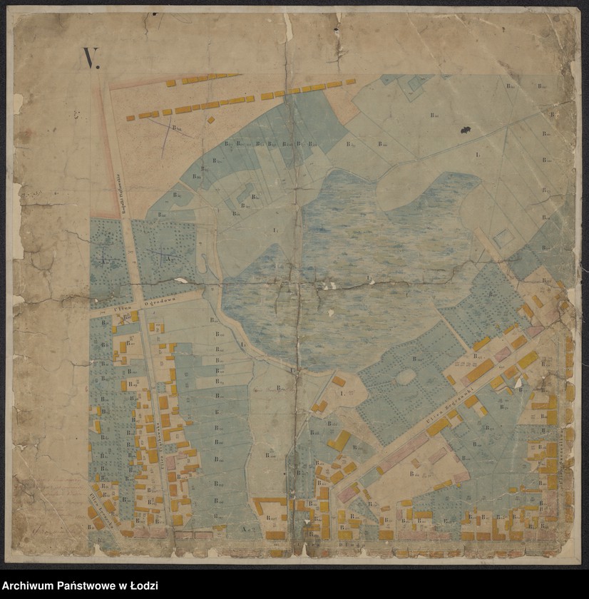 Obraz 5 z jednostki "Odrys pomiaru miasta rządowego Zgierz w gubernii warszawskiej, powiecie łęczyckim położonego ..."