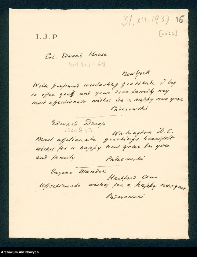 image.from.unit.number "Różne osoby - telegramy z życzeniami świątecznymi, imieninowymi, podziękowaniami; spis nazwisk adresatów"