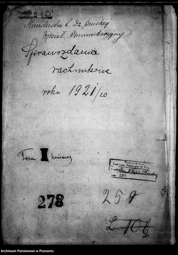Obraz 4 z jednostki "Sprawozdania rachunkowe; rok 1920/21"
