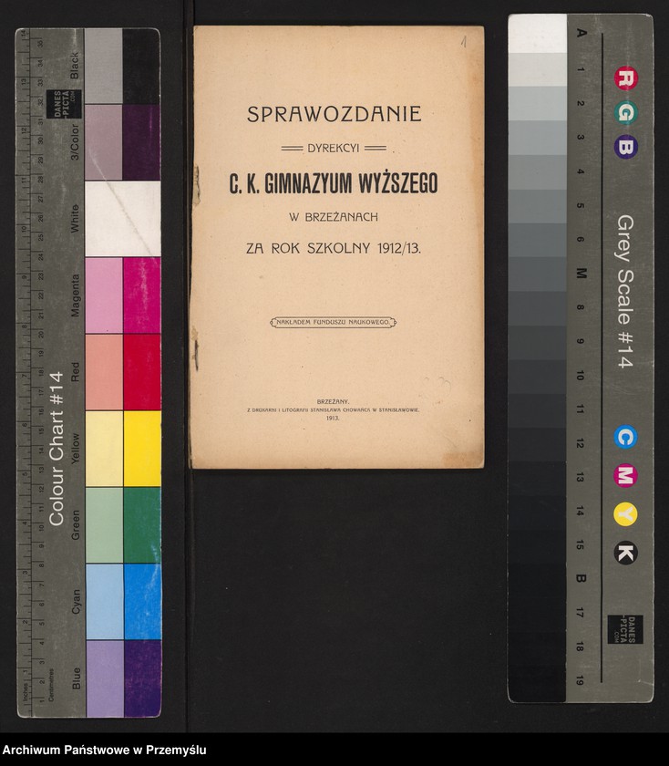 image.from.unit.number "Sprawozdanie Dyrekcji c.k. Gimnazjum Wyższego w Brzeżanach za rok szkolny 1912/13"