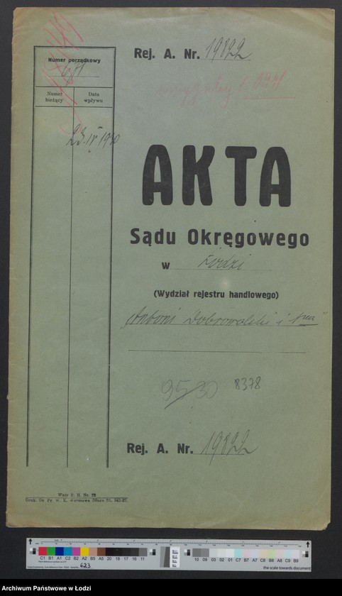 Obraz 2 z jednostki "Antoni Dobrowolski i S-ka- prowadzenie detalicznego handlu win i wódek"
