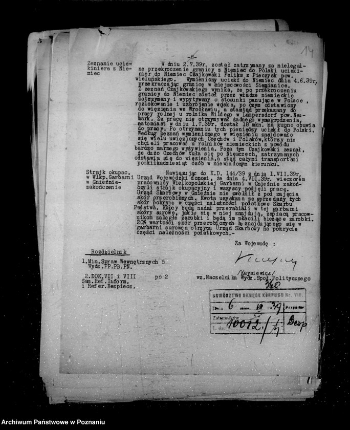 Obraz 18 z jednostki "[Komunikaty dzienne nr 146-187]"