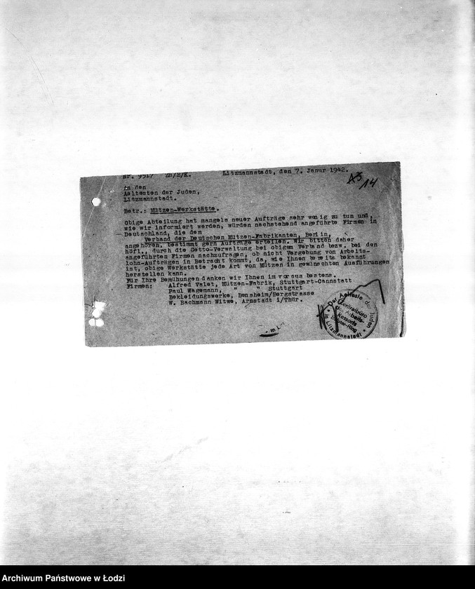 Obraz 17 z jednostki "[Resorty pracy M-P. Niemieckie zamówienia skierowane do resortów pracy, produkcja, zapotrzebowania materiałów do produkcji]"