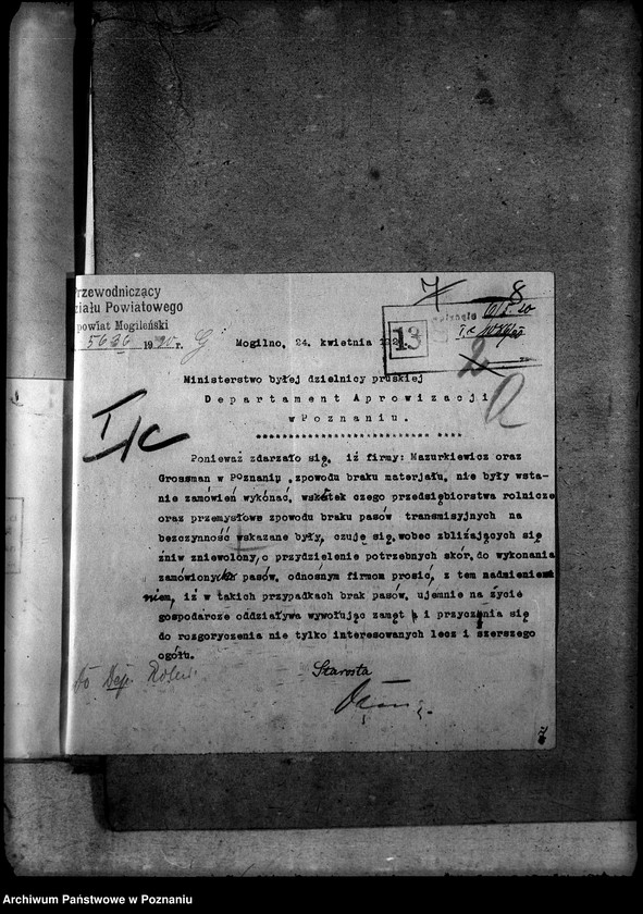 Obraz 12 z jednostki "Sprawy szczegółowo-administracyjne Pasy zapędne"