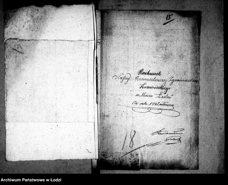 Obraz 19 z jednostki "Dowody usprawiedliwiające i rachunek skrzynki cechu krawieckiego"