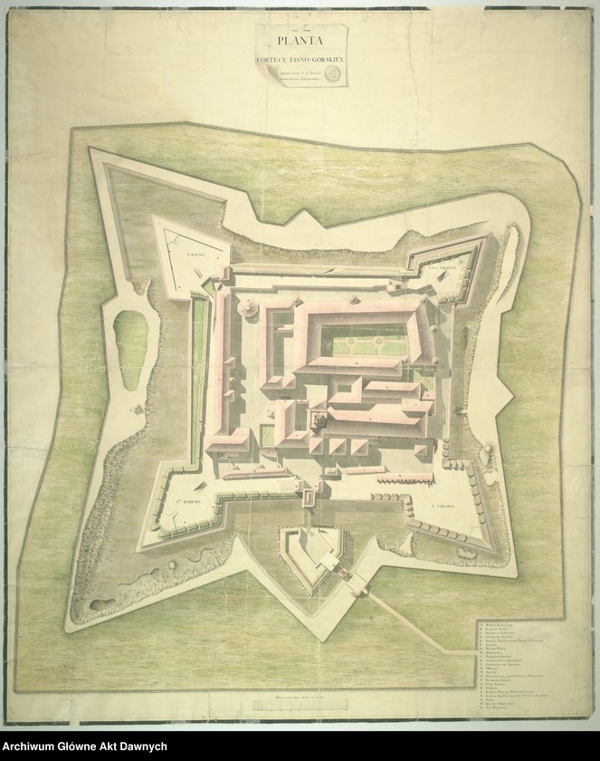 Obraz z jednostki "Plan fortecy Jasnogórskiej"