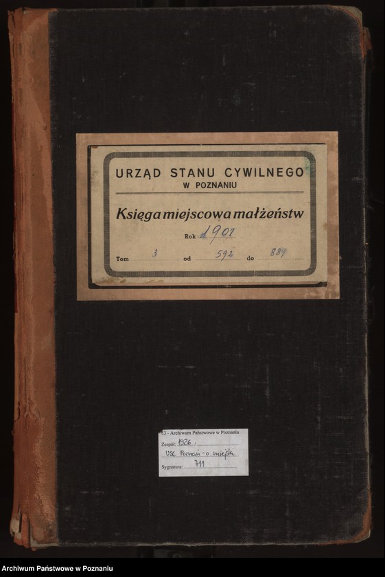 Obraz 2 z jednostki "Księga miejscowa małżeństw t. III"