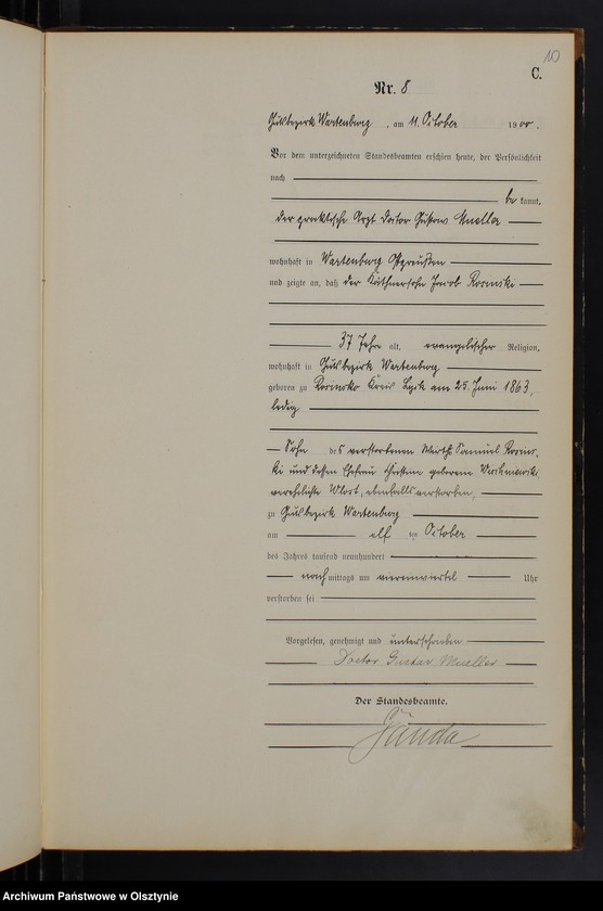 image.from.unit.number "Sterbe-Haupt-Register Nr 1 - 10,1 - 10 i 1 - 5"